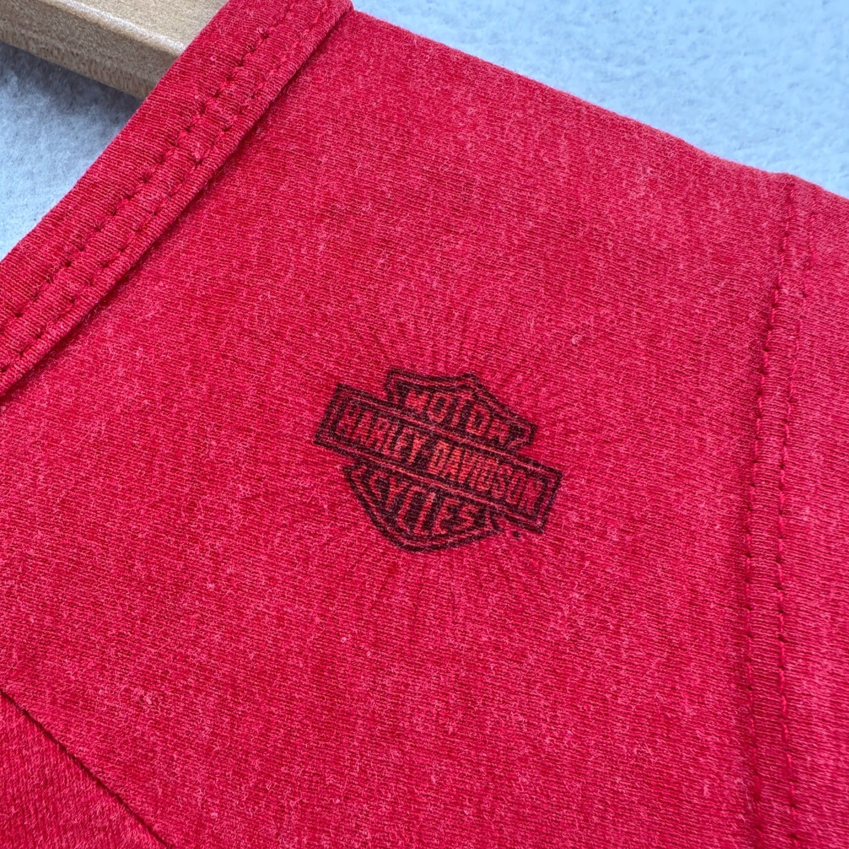 Harley Davidson Harley-Davidson T-Shirt Red Women’s Size L Motorcycles Round Neck Pullover Size L / US 10 / IT 46 - 6 Thumbnail