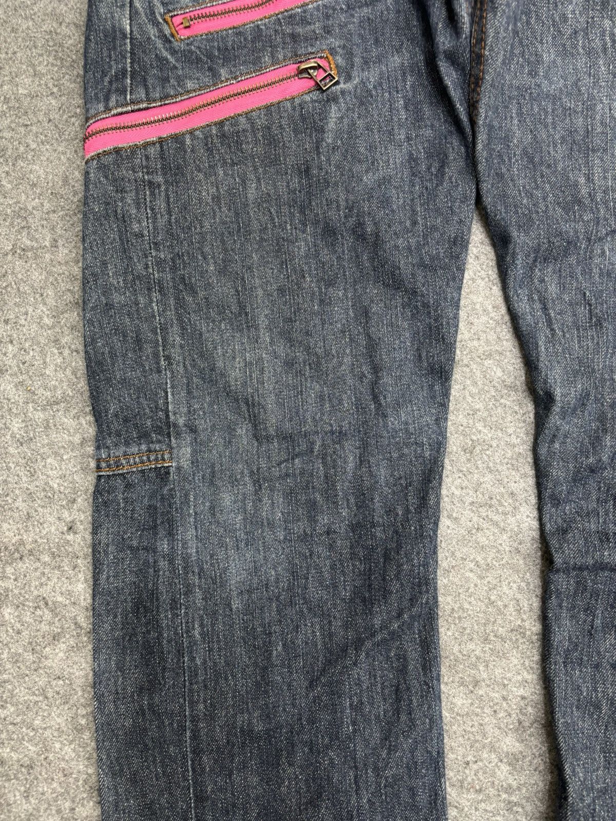 Japanese Brand 💥Double Waist💥Dominate Cool Design Zipper Denim F590 Size US 30 / EU 46 - 8 Thumbnail