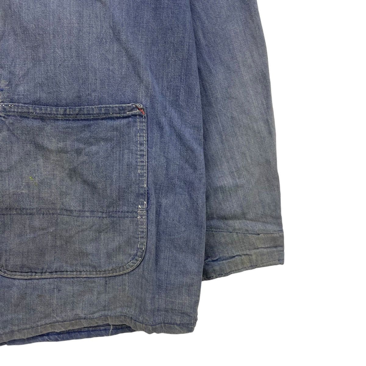 Original Montgomery × Vintage 💥Vintage 70s Montgomery Ward Chore Faded Indigo Jacket Size US M / EU 48-50 / 2 - 8 Thumbnail