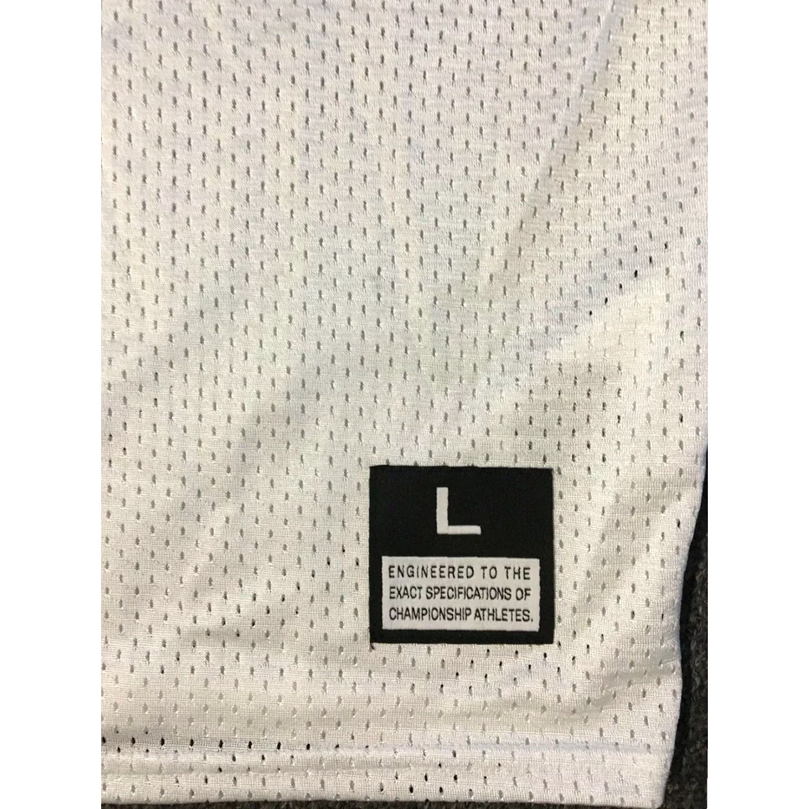 Nike Nike Team Blank Football Jersey L Men White 90s Striped V-Neck Activewear Short Sleeve Shirt Bears Raiders 49ers Size US L / EU 52-54 / 3 - 3 Thumbnail