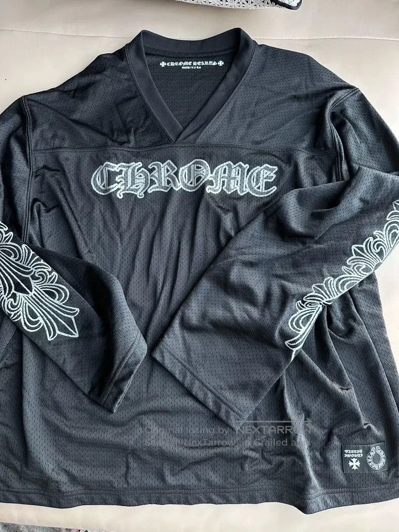 Chrome Hearts Chrome Hearts Black Long Sleeve Hockey Jersey- Size US XL / EU 56 / 4 - 1 Thumbnail