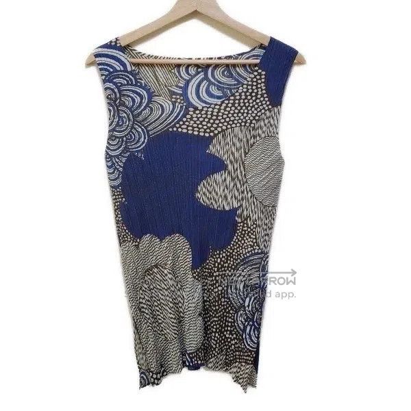 Issey Miyake Japanese-style Wave Pattern Conch Flower Cami
