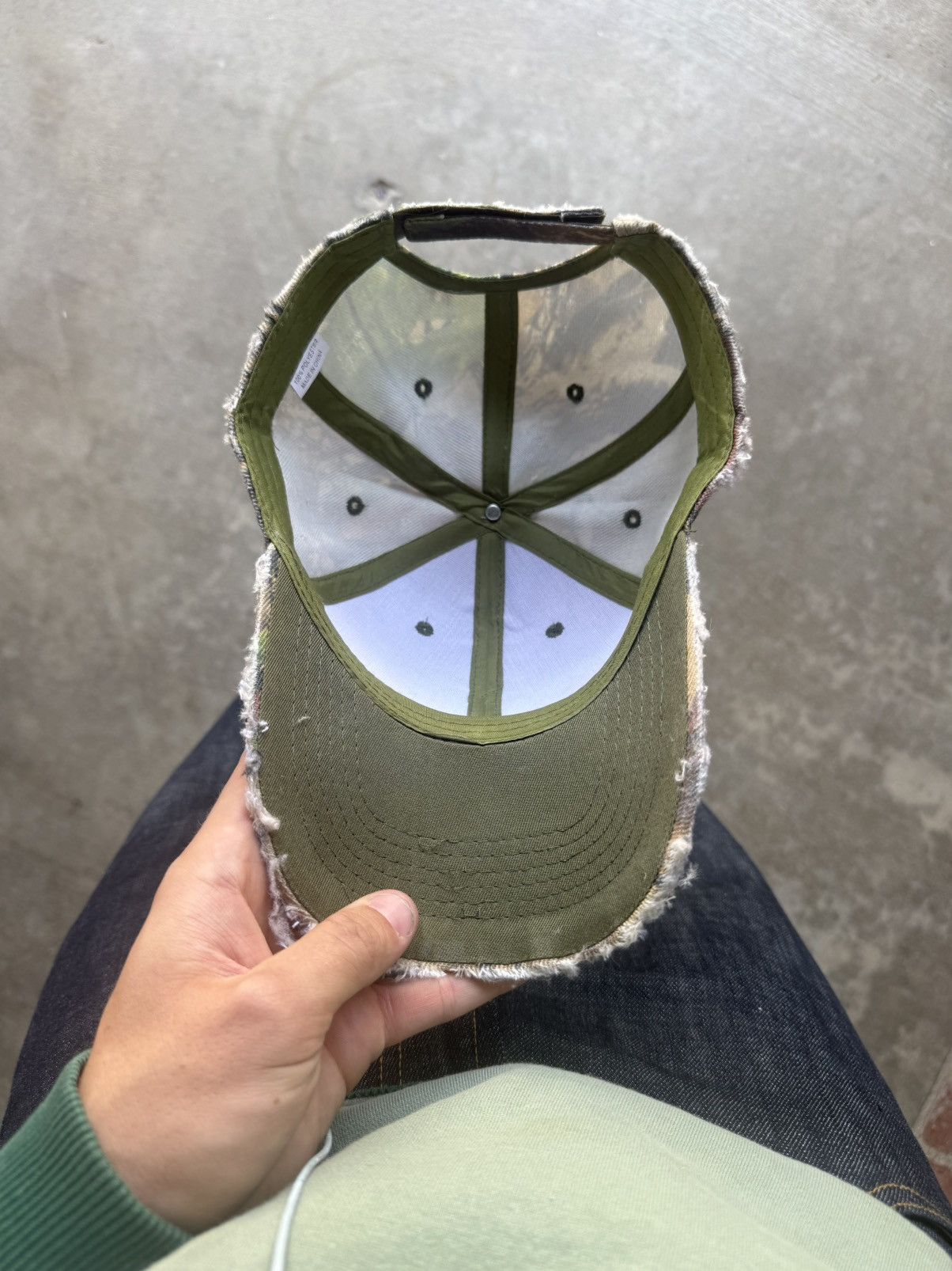 Vintage Vintage Camo Distressed Hat Size ONE SIZE - 7 Thumbnail