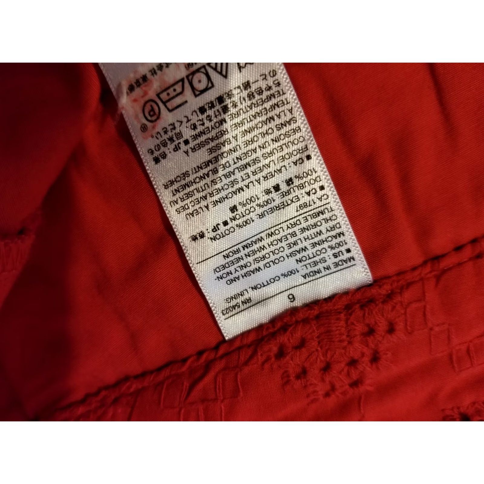 Banana Republic Banana Republic Womens Red Cotton Chino Shorts 6 Size 28" / US 6 / IT 42 - 5 Thumbnail