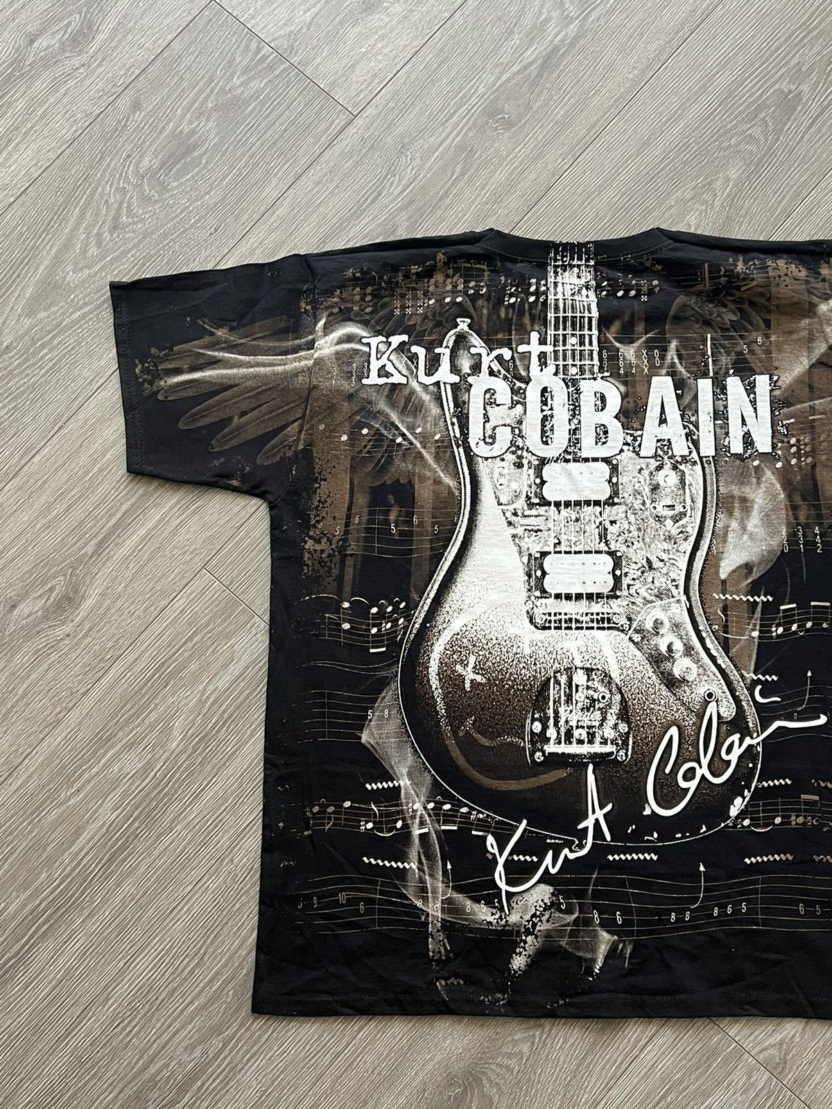 Band Tees × Nirvana 💥💥 Kurt Cobain Nirvana Band Tee Over Print Size US L / EU 52-54 / 3 - 18 Thumbnail