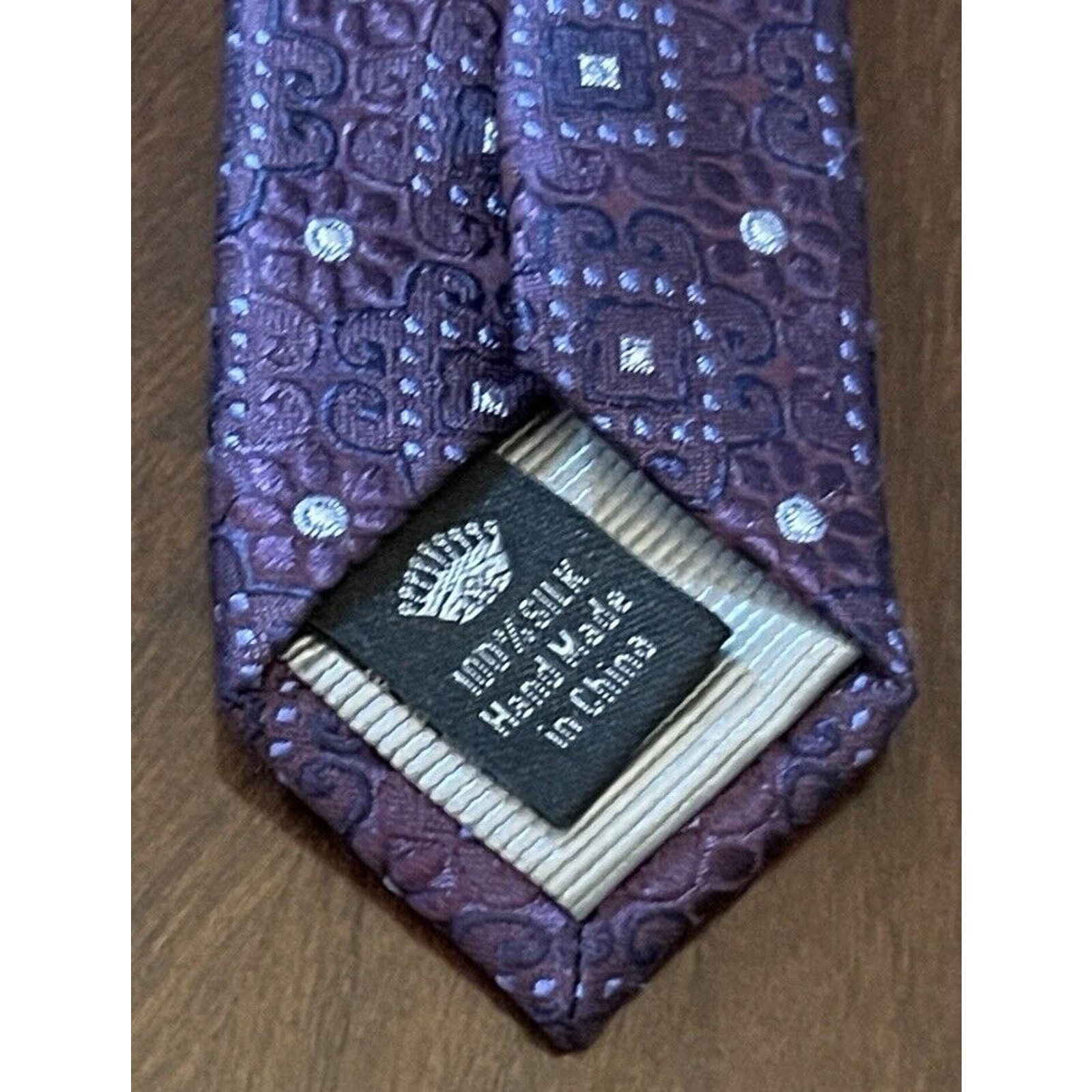 Countess Mara Countess Mara Purple Blue Hand Made 100% Silk Made In China Size ONE SIZE - 7 Thumbnail