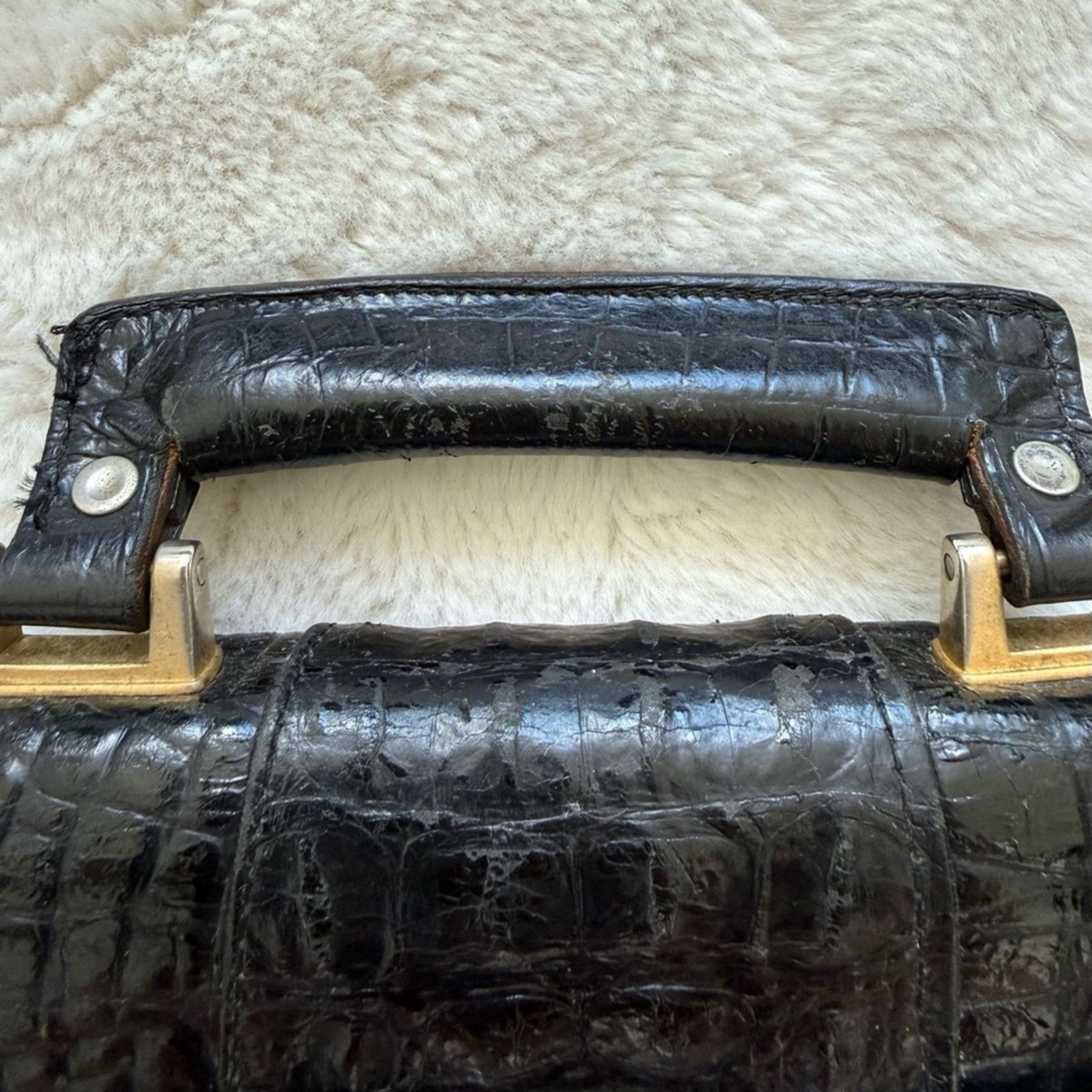 Other Vintage unisex black suitcase alligator skin Size ONE SIZE - 4 Thumbnail