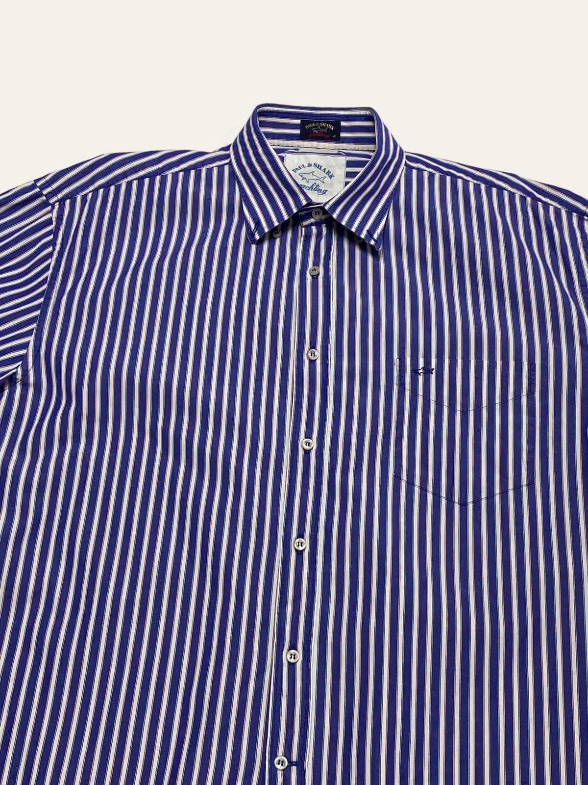 Paul & Shark Vintage PAUL SHARK Crazy 3D Effect Button Up Shirt Size US XXL / EU 58 / 5 - 2 Thumbnail