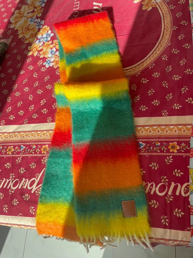Loewe LOEWE Rainbow alpaca wool scarf Size ONE SIZE - 1 Thumbnail