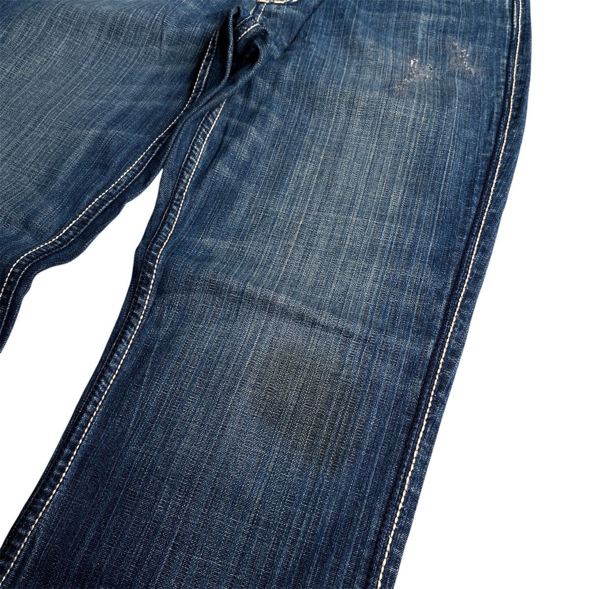 Tornado Mart Crazy Vintage Y2K Antik Denim Distressed Flared Jeans 2000s Size US 31 - 7 Thumbnail