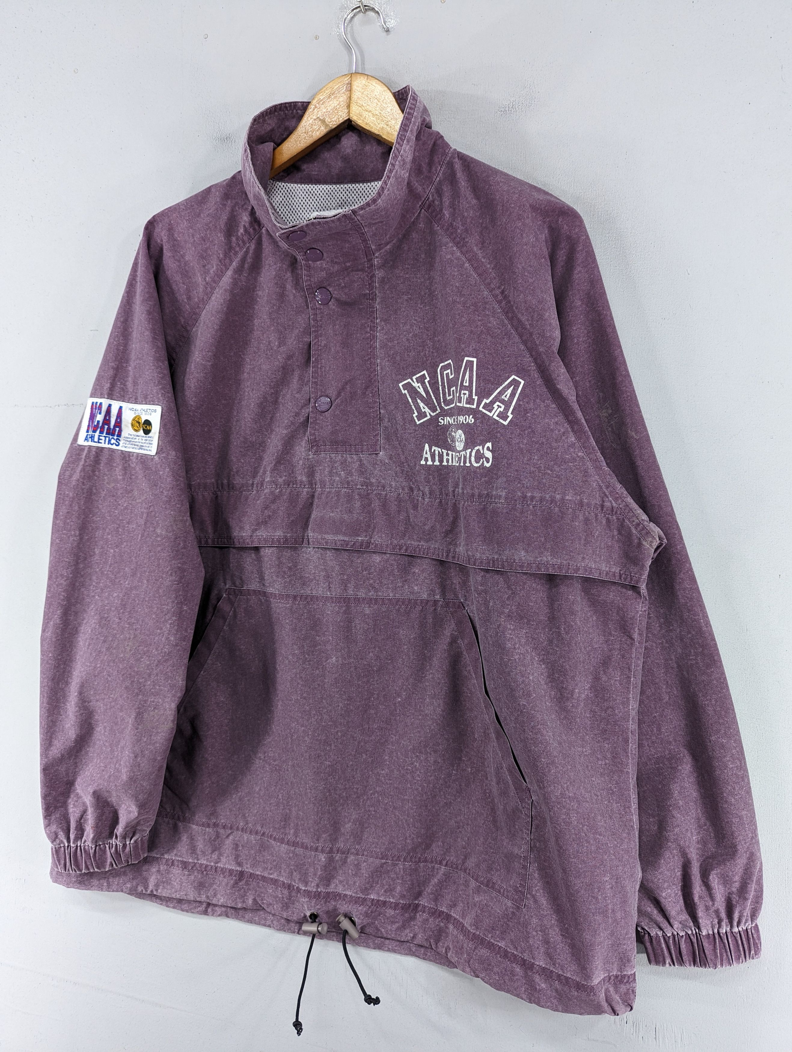 NCAA Vintage NCAA Athletics Halfzipper Anorak Windbreaker Jacket Size US L / EU 52-54 / 3 - 2 Thumbnail