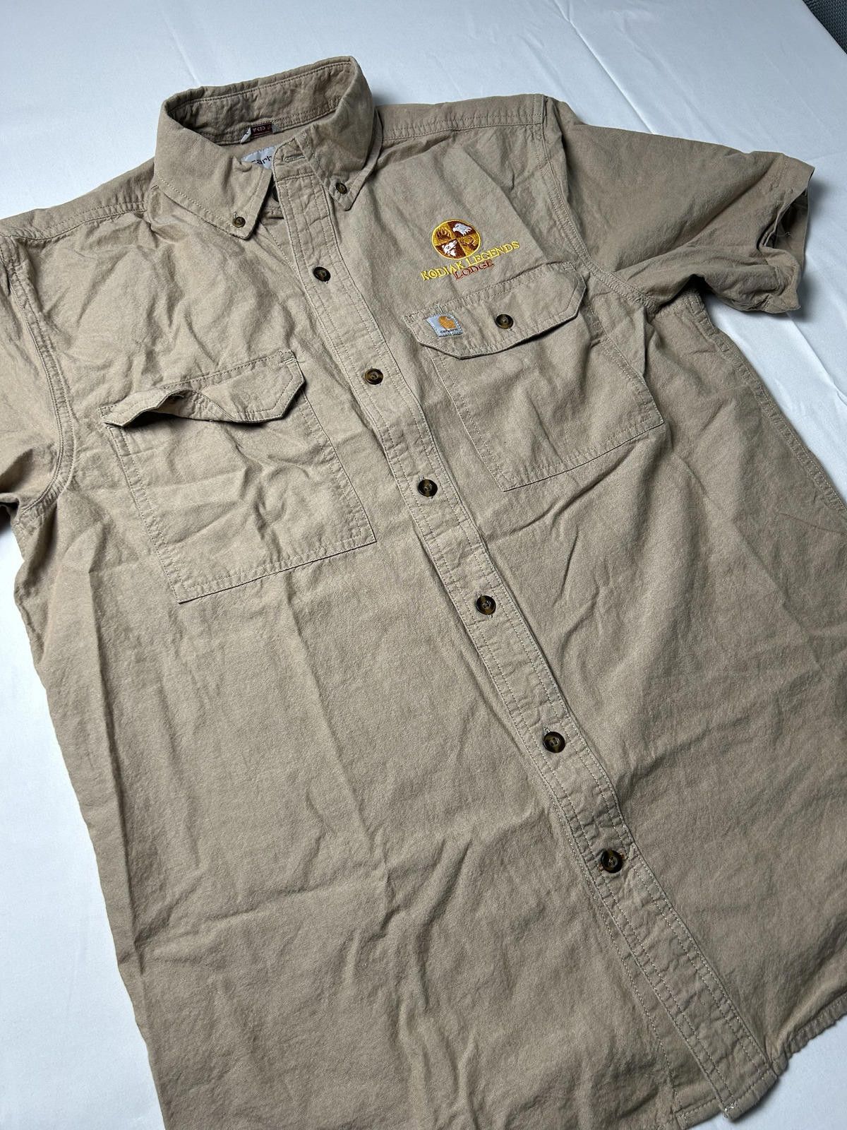 Carhartt Carhartt Pocket Shirt Heavyweight Overshirt Workwear Tan Size US M / EU 48-50 / 2 - 2 Thumbnail