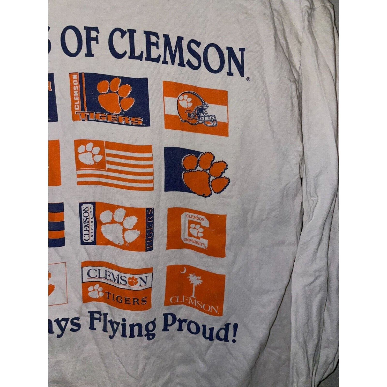 NCAA Vintage Clemson Long Sleeve Shirt Flags of College Tee Small Size US S / EU 44-46 / 1 - 10 Thumbnail