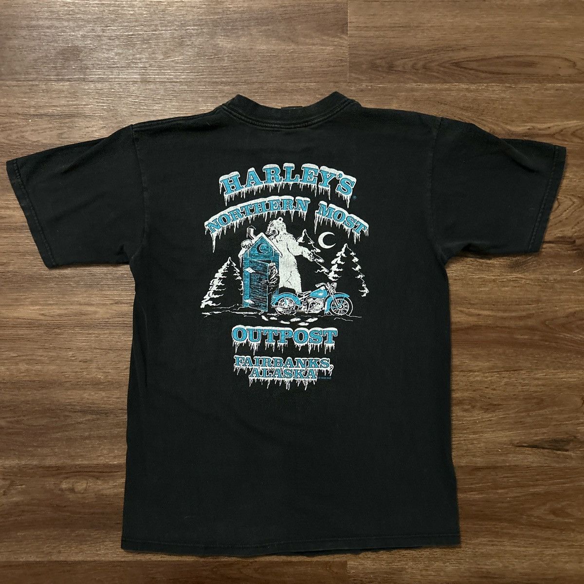 Harley Davidson Vintage 90s motor spirt Harley Davison wolf print tee Size US M / EU 48-50 / 2 - 5 Thumbnail