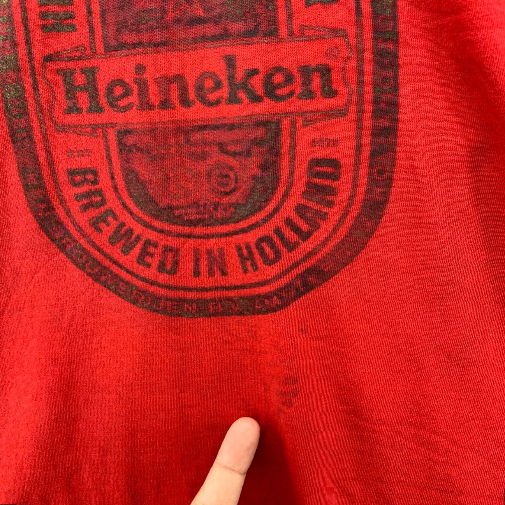 Vintage VINTAGE Crazy Shirts Heineken Logo Shirt Mens M Red 70s 80s Beer Art 21.5x26 Size US M / EU 48-50 / 2 - 6 Thumbnail