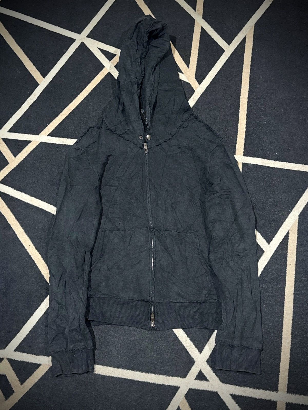 Yasuyuki Ishii Archived Distressed Styled WJK Japan Hoodie Avanr Garde Size US S / EU 44-46 / 1 - 1 Thumbnail