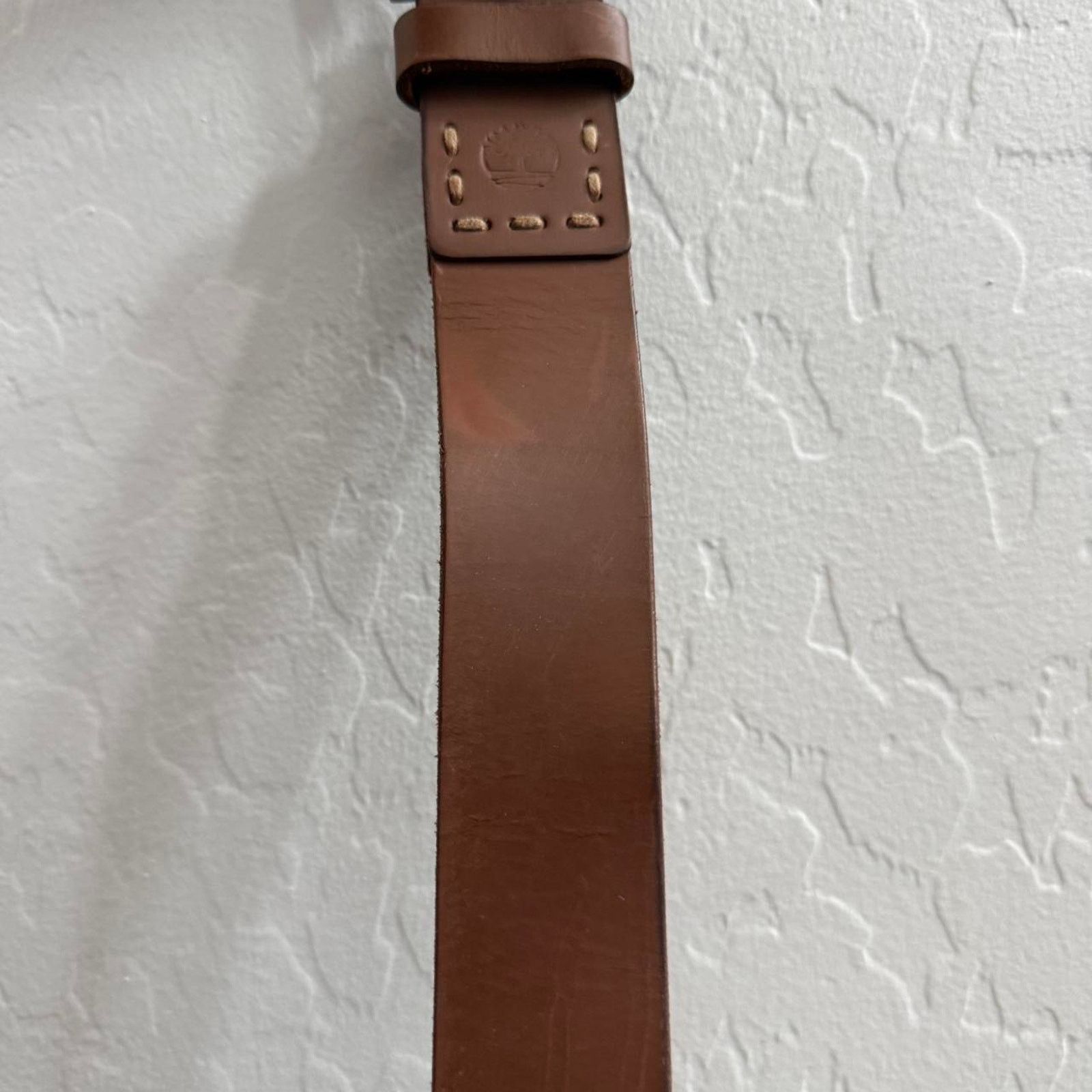 Timberland Vintage Timberland Genuine Leather Brown Belt Size 36 - 5 Thumbnail