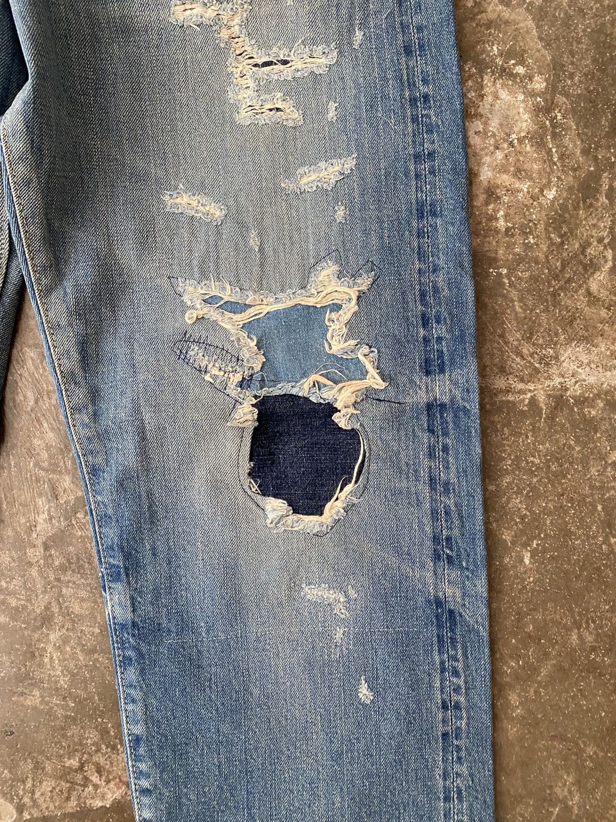 ANACHRONORM Anachronorm Patchwork Jeans Kapital RRL Visvim Boro Needles Size US 34 / EU 50 - 4 Thumbnail