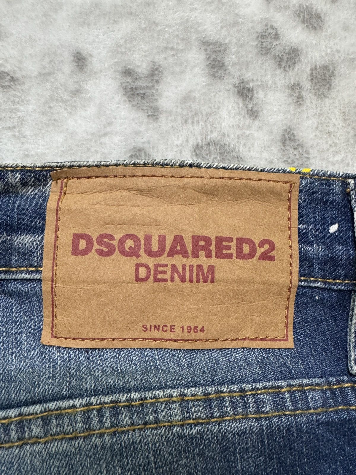 Dsquared2 DSQUARED2 Distressed Paint Splatter Denim Y2K Skinny Fit Size US 33 - 16 Thumbnail