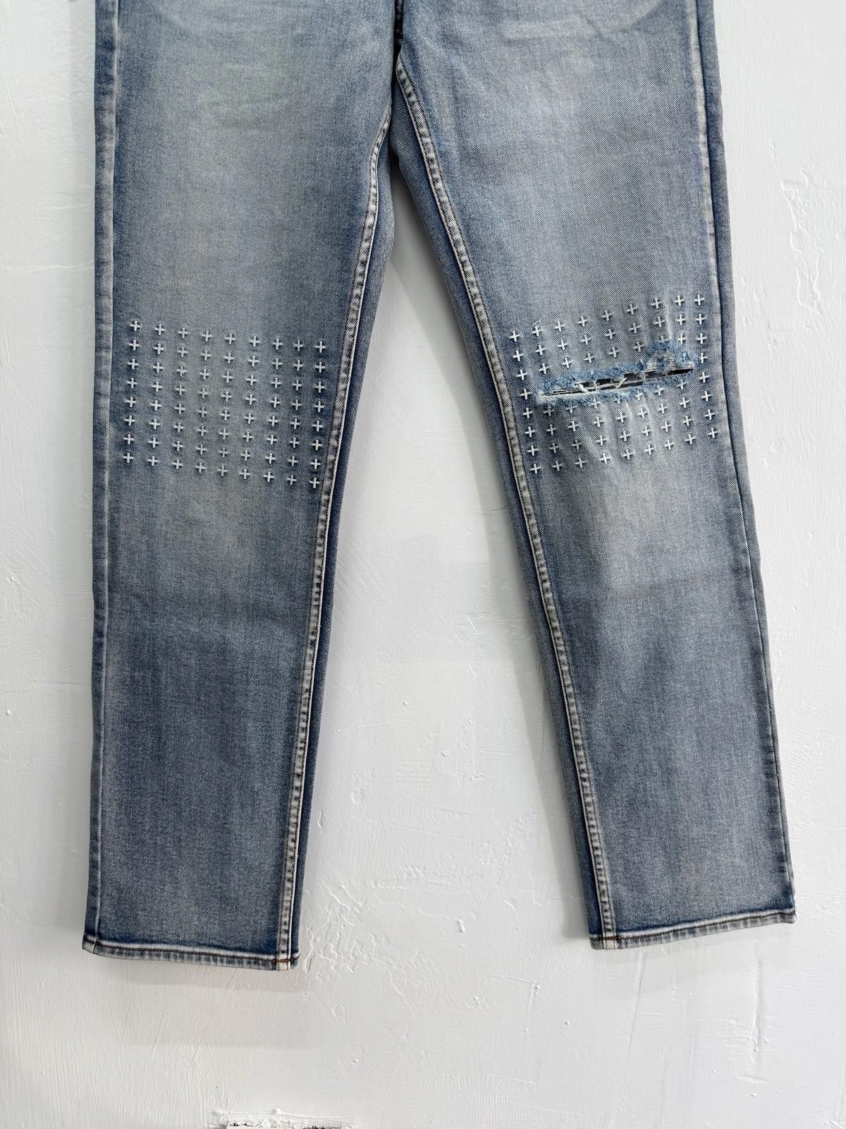 Ksubi new Ksubi mens denim jeans hazlow enjoy trashed blue 32 Size US 32 / EU 48 - 3 Thumbnail