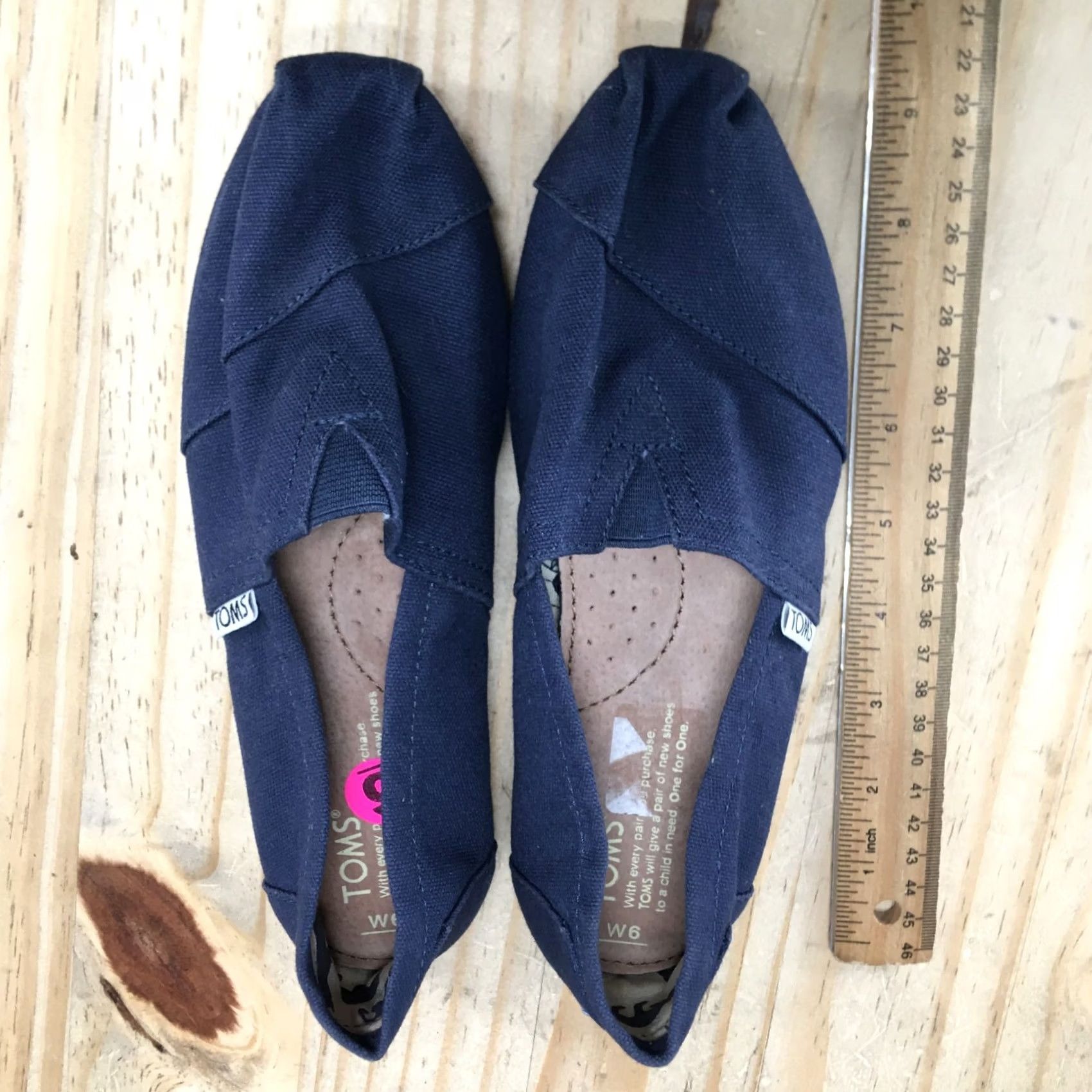 Toms TOMS Shoes Womens 6 Blue Classic Alpargatas Slip-On Flats Comfort Low Top Logo Size M / US 6-8 / IT 42-44 - 5 Thumbnail