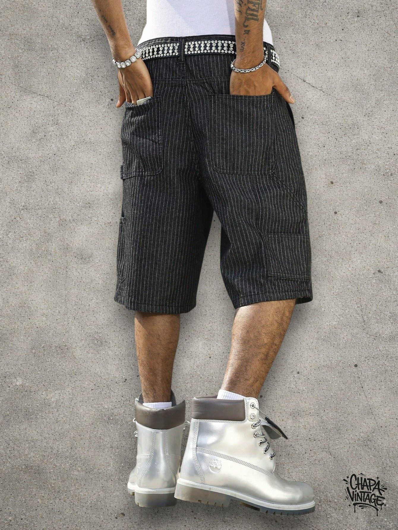 Japanese Brand Striped street shorts Size US 32 / EU 48 - 2 Thumbnail