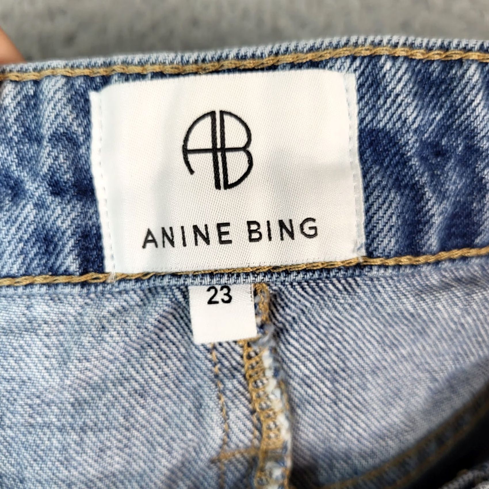 Anine Bing ANINE BING Skirt Denim Connie Mini 23 Blue Cotton Button Short Regular Women's Size 40" / US 18 - 5 Thumbnail