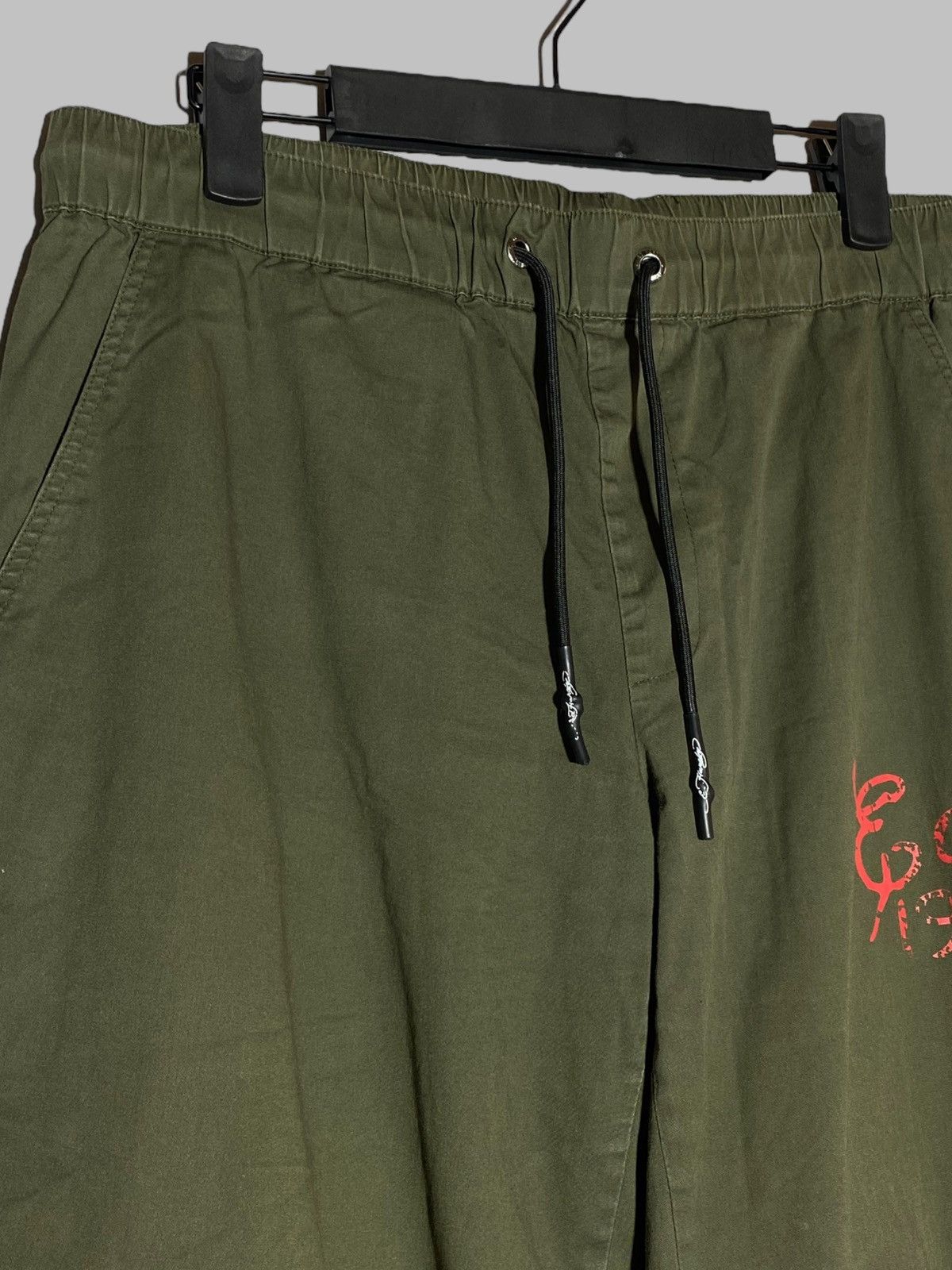 Ed Hardy Ed Hardy Y2k Khaki Japanese Parachute Pants Size US 32 / EU 48 - 6 Thumbnail