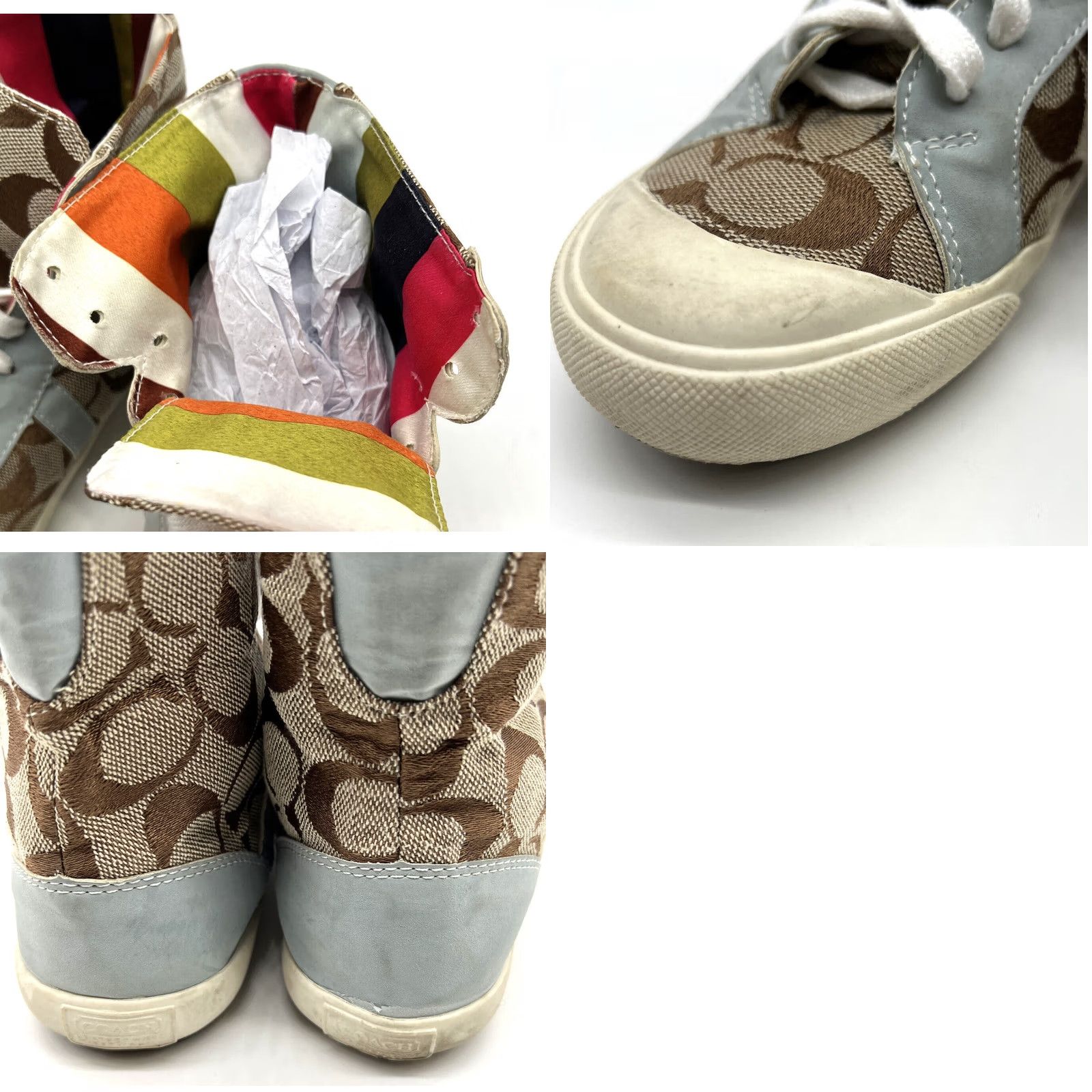 Coach COACH Bonney High Top Womens Size 7.5 M Logo Lace Up Brown Sneakers Size M / US 6-8 / IT 42-44 - 8 Thumbnail