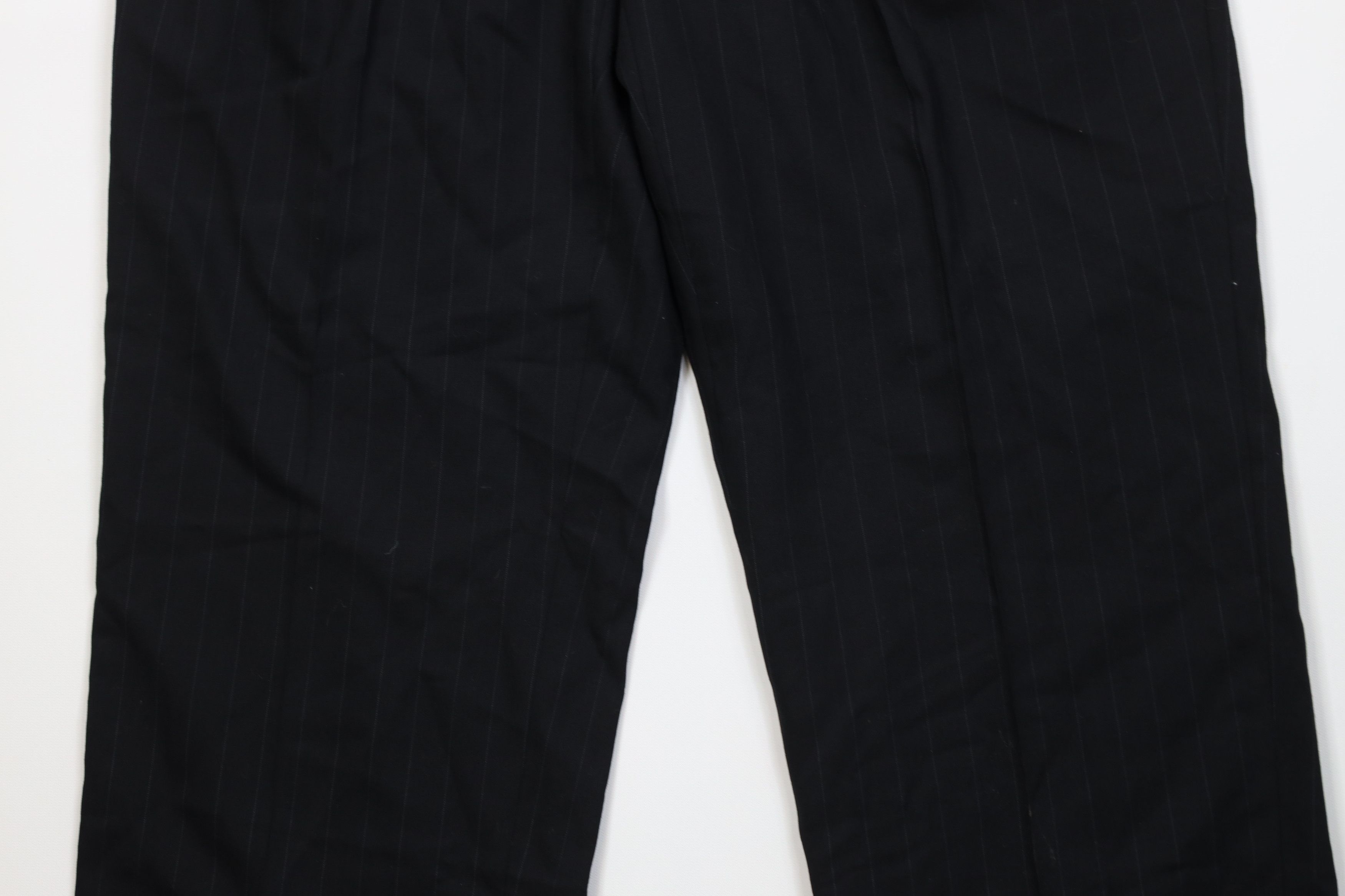 Vintage Vintage 90s Streetwear Knit Pinstriped Wide Leg Chino Pants Size US 34 / EU 50 - 3 Thumbnail