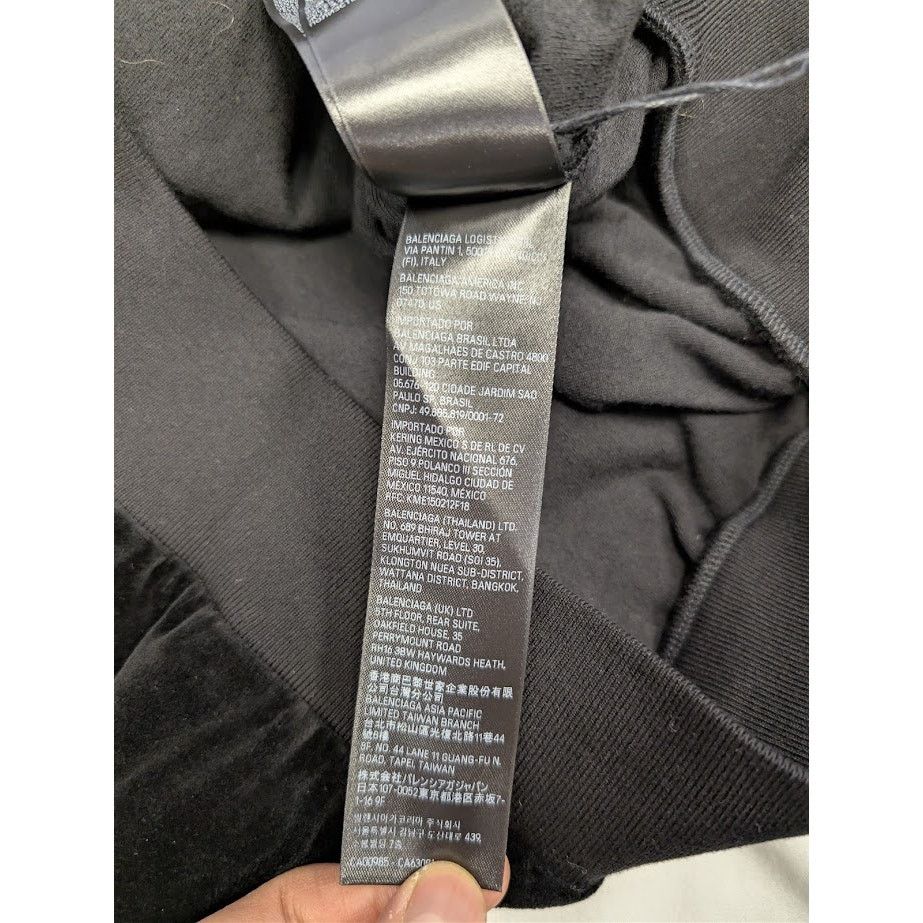 Balenciaga o1rshd1 Oversized Zip-Up Hoodies in Black/White Size US M / EU 48-50 / 2 - 21 Thumbnail