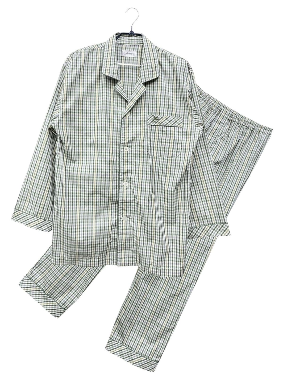 Burberry Ultra Rare Vintage Burberrys Green Check Pajama Set L Size US L / EU 52-54 / 3 - 1 Thumbnail