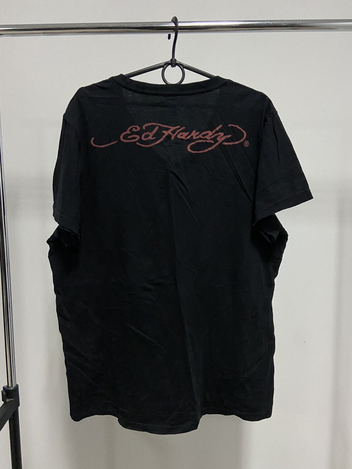 Ed Hardy × Vintage Ed Hardy T Shirt Vintage Big Logo Tattoo skull 💀 Size US XXL / EU 58 / 5 - 1 Thumbnail