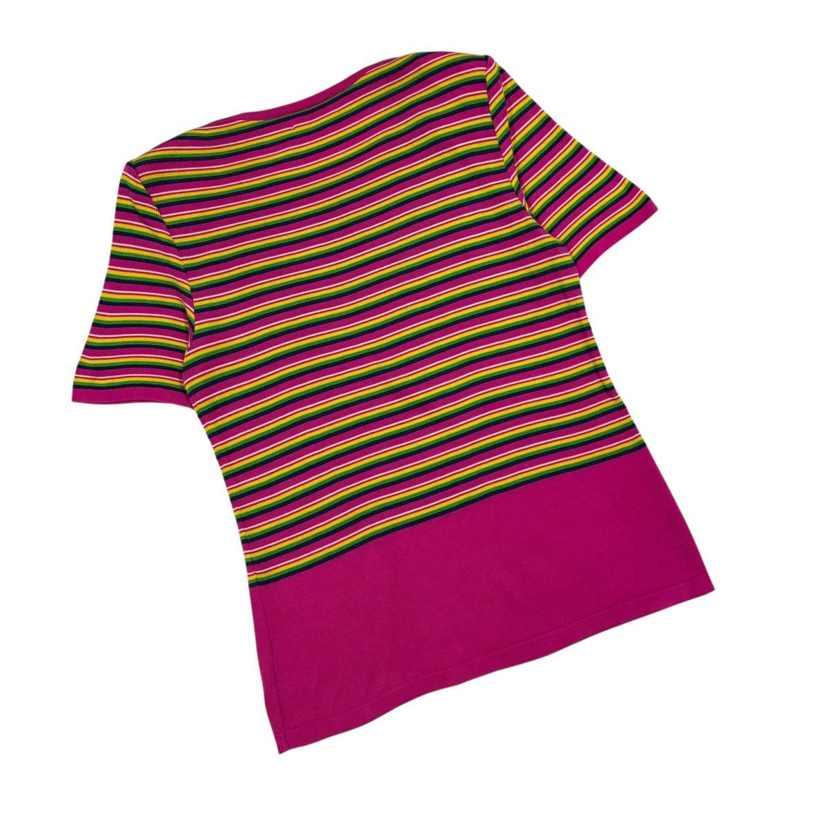 Yves Saint Laurent Vtg🔥90’s YvesSaintLaurent Rainbow Striped Knited Shirt Size M / US 6-8 / IT 42-44 - 9 Thumbnail