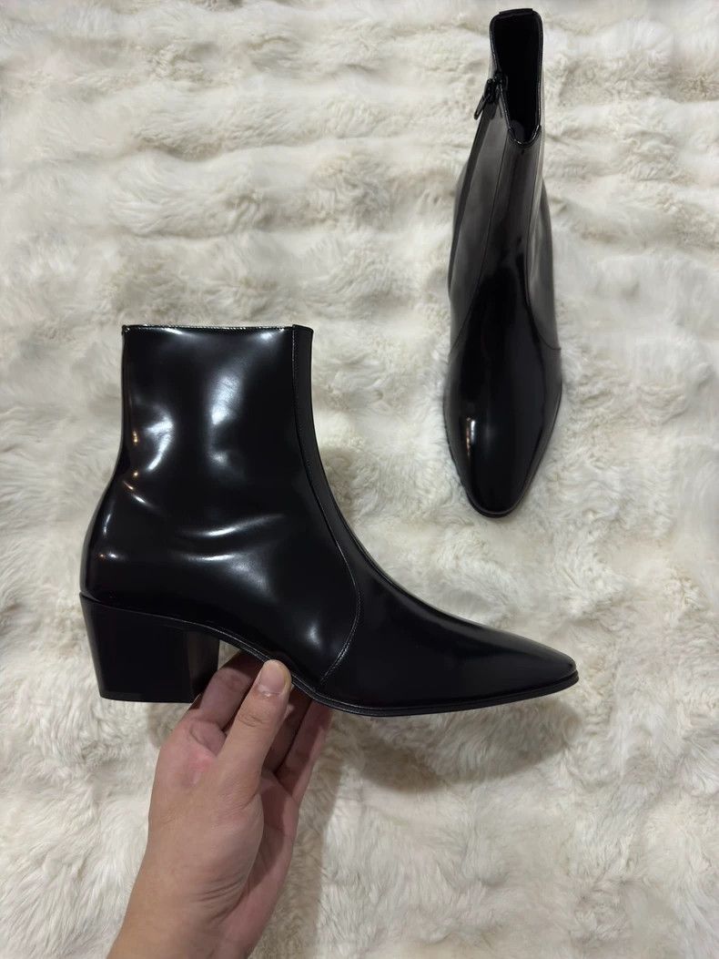 Saint Laurent Paris Saint Laurent Paris Glossy boots leather boots Size US 9.5 / IT 39.5 - 2 Thumbnail