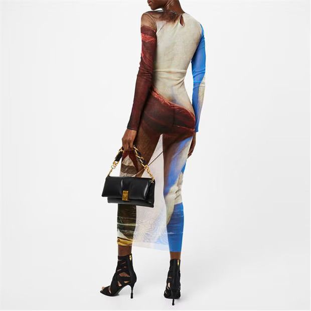 Balmain o1g2r1mq0924 Midi Dress in Multicolor Size S / US 4 / IT 40 - 5 Thumbnail
