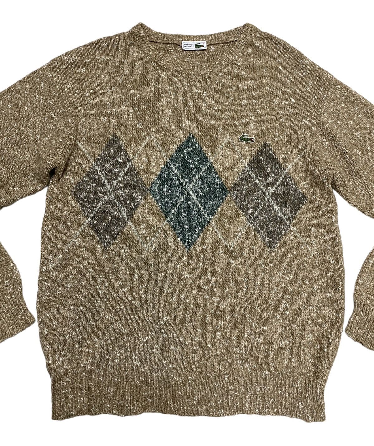 Aran Isles Knitwear × Lacoste Lacoste Diamond Knitwear Sweater (C2) Size US M / EU 48-50 / 2 - 2 Thumbnail