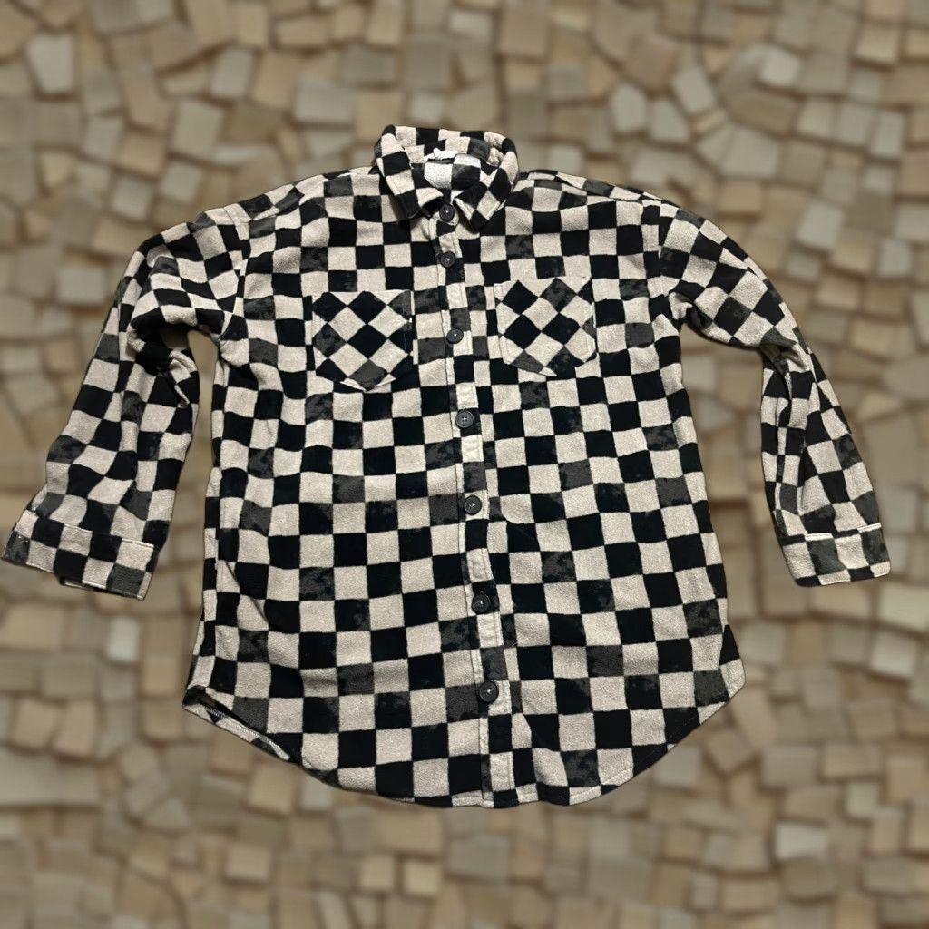 Vintage Maurices Shirt Womens Small Gray Black Checkered Button Up Long Sleeve Casual Modern Fall Spring Summer Womens Size S / US 4 / IT 40 - 1 Thumbnail