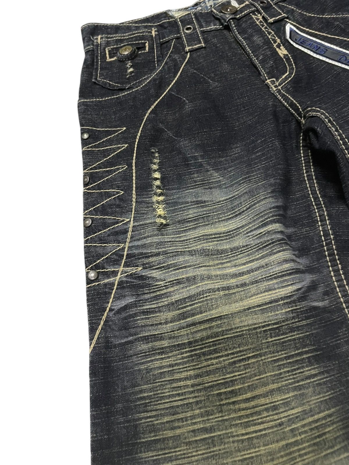 Japanese Brand Jeans De Art Mud Wash Whiskers Loose Jeans Size US 29 - 9 Thumbnail