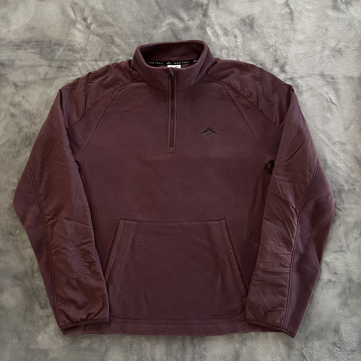 Nike Nike Trail Polartec 1/4-Zip Fleece Running Top - Burgundy Size US M / EU 48-50 / 2 - 1 Thumbnail