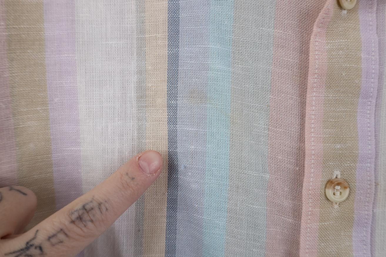 Vintage Vintage 70s Streetwear Knit Pastel Striped Button Shirt USA Size US L / EU 52-54 / 3 - 5 Thumbnail
