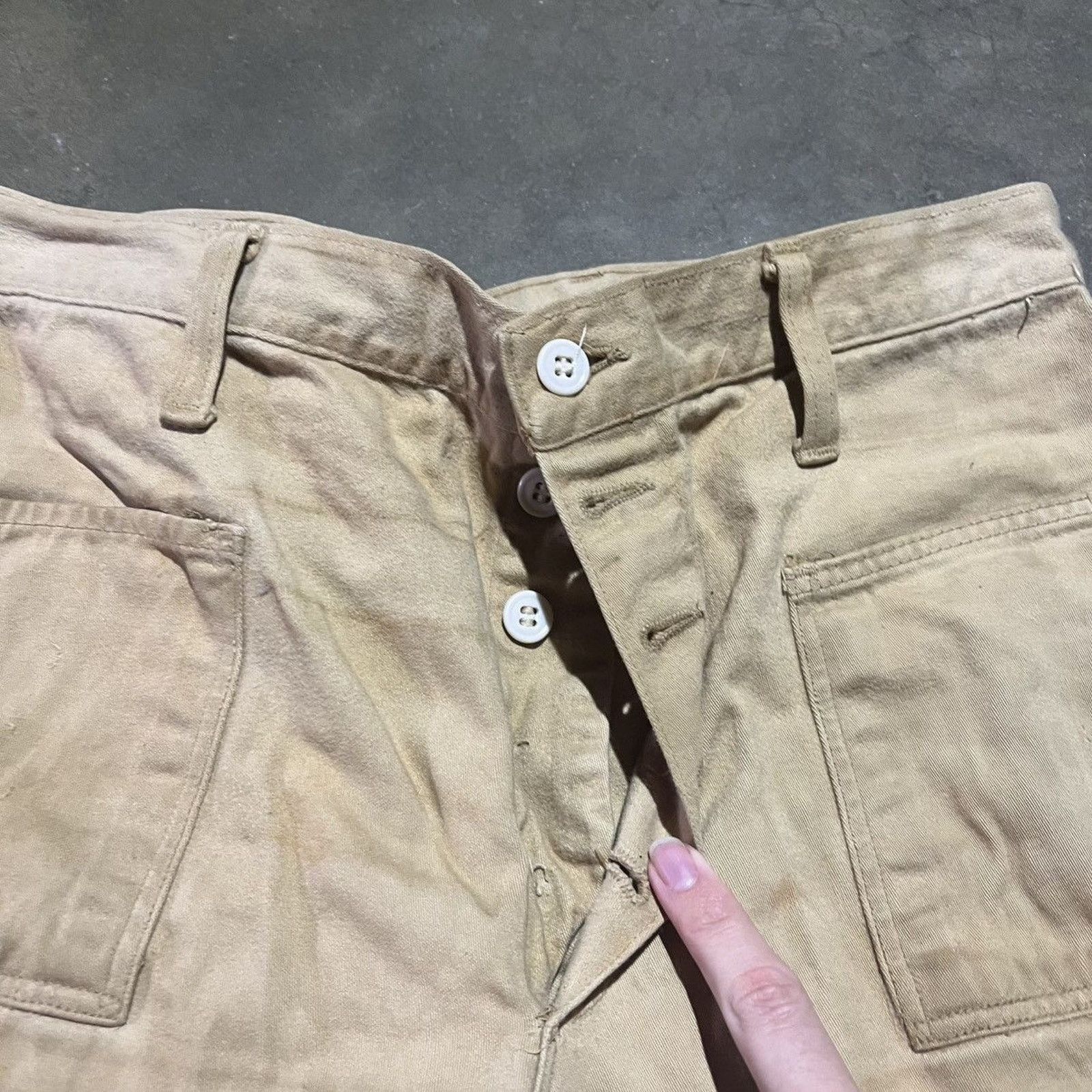 Vintage Vintage 70s Maverick Tan Buttonfly Bell Bottom Pants 31x29 Size 31" - 4 Thumbnail