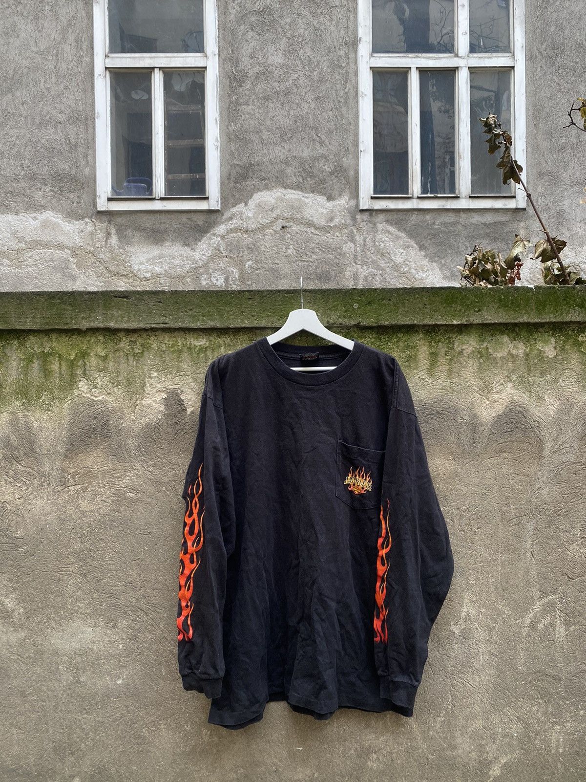 Harley Davidson × Vintage Vintage Harley-Davidson Flame Sleeves 2000 Longsleeve Size US XL / EU 56 / 4 - 2 Thumbnail