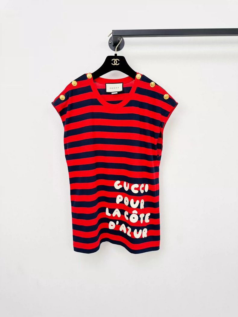 Gucci Gucci Striped Short Sleeve Top Size M - dmc Size US M / EU 48-50 / 2 - 1 Thumbnail