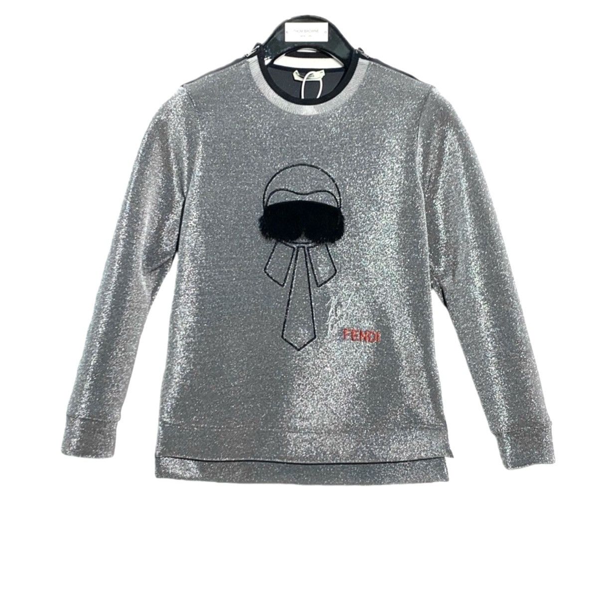 Fendi Fendi Karl Lagerfeld Glitter Long Sleeve Sweatshirt K26WX Size XS / US 0-2 / IT 36-38 - 1 Thumbnail