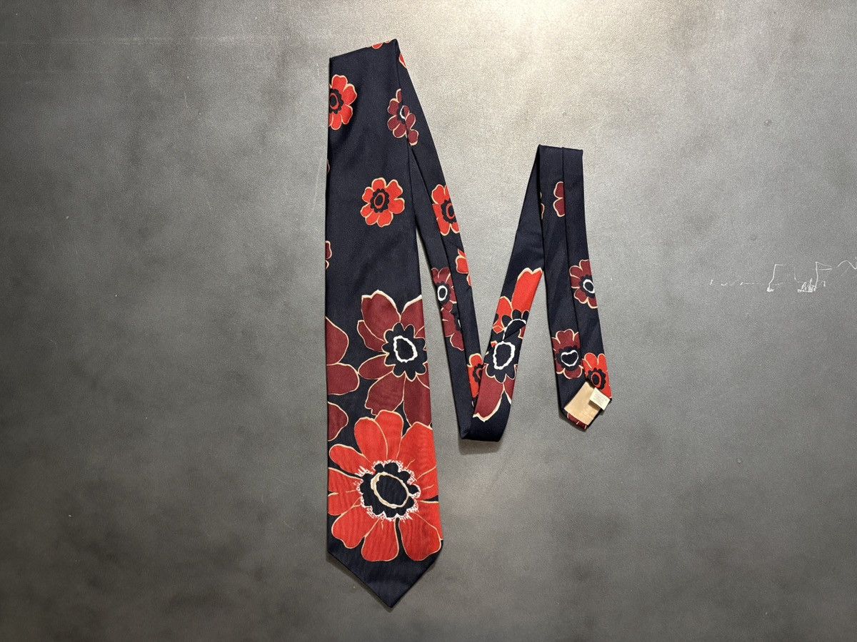 Yves Saint Laurent Vintage YSL Tie 1970s Yves Saint Laurent Floral Print MCM 80 Size ONE SIZE - 10 Thumbnail