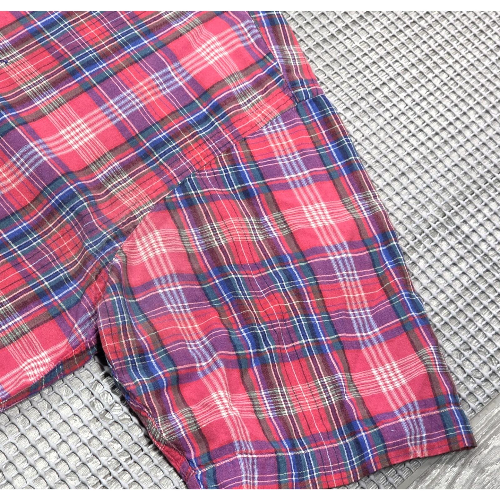 Polo Ralph Lauren VTG Ralph Lauren Polo Blake Button-Up Short Sleeve Men L Madras Red Plaid Shirt Size US L / EU 52-54 / 3 - 4 Thumbnail