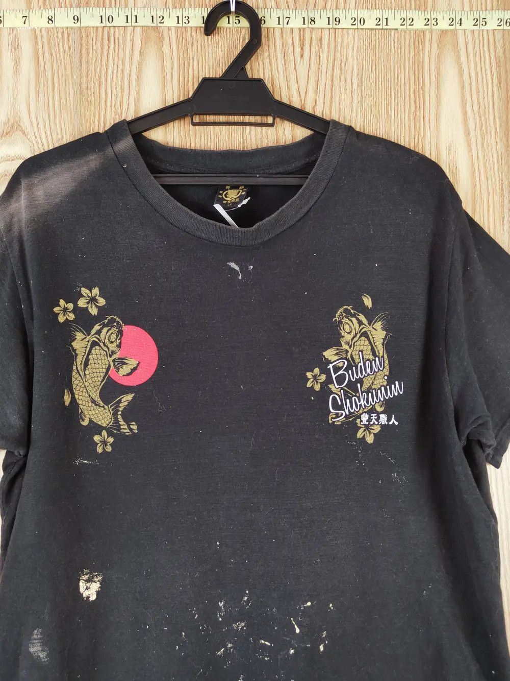Japanese Brand Buden Shokumin Japan edition faded Black tee #W589 Size US L / EU 52-54 / 3 - 7 Thumbnail