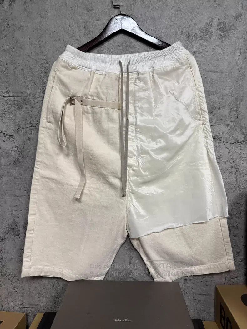 Rick Owens Rick Owens size s 19ss White Cotton Asymmetric Patch Silk S Size US 28 / EU 44 - 4 Thumbnail