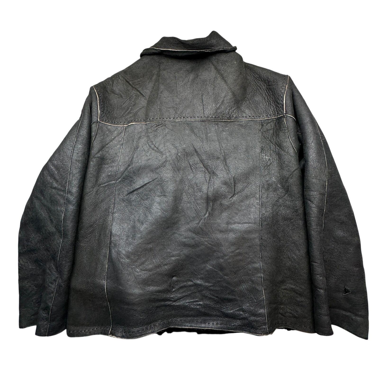 Other VTG Shearling Leather Bomber Jacket Mens Large Unbranded Size US L / EU 52-54 / 3 - 2 Thumbnail